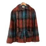 Andrew Stewart Vintage Wool and Mohair Tartan Cape with Belt Red Blue Size M/L - Ava & Iva