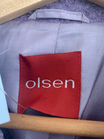 Olsen Boucle Wool Coat Purple UK Size 12 - Ava & Iva