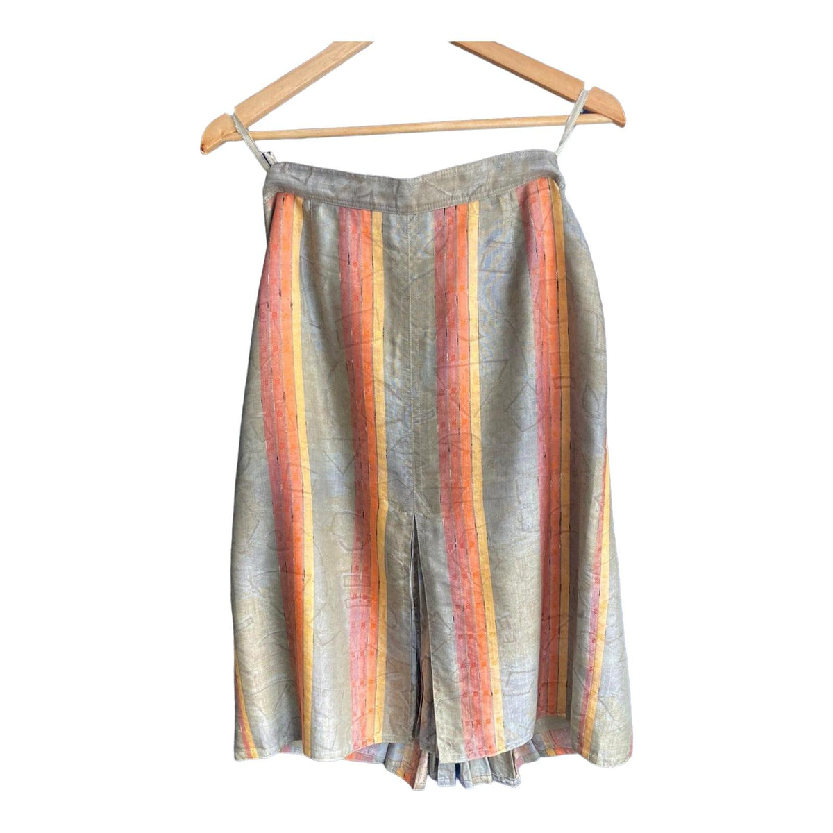 Dino Valiano Multi-Coloured Striped Skirt Suit UK Size 10 - Ava & Iva