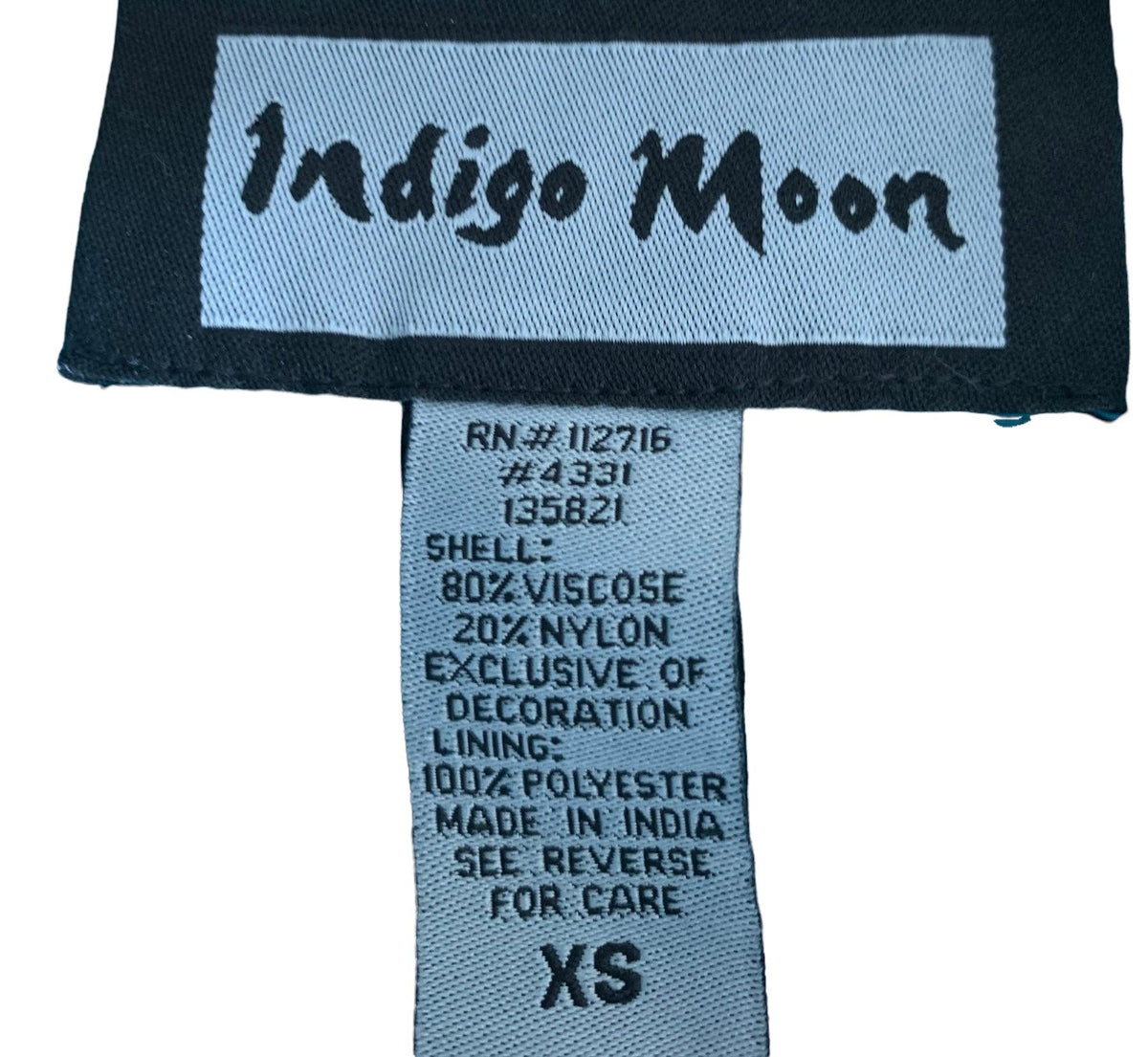 Indigo Moon Embroidered Jacket Blue UK Size S - Ava & Iva