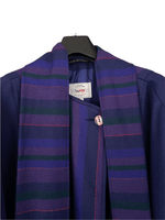 Avoca Irish Wool Cape Purple Fully Lined with Scarf UK size L - Ava & Iva