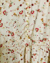 Veronique Manga-Bell of Paris Vintage Silk Chiffon Short Sleeve Maxi Dress Cream Multi  Floral Print UK Size 10-12 - Ava & Iva