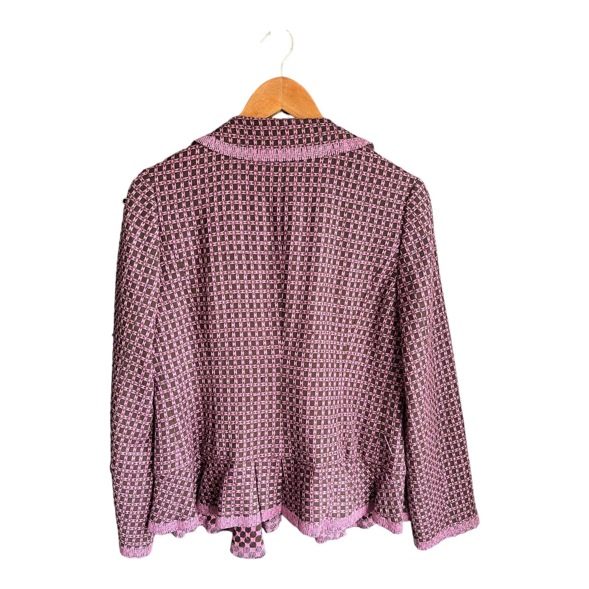 Fenn Wright Manson Wool Pink & Brown Long Sleeved Jacket UK Size 12 - Ava & Iva