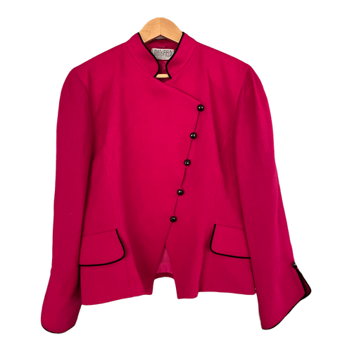Mansfield Vintage Jacket 100% Wool CeriseUK Size 16 - Ava & Iva