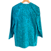 Liz Lippiatt Ethnic Print Single Breasted Jacket Turquoise Size 16/18 - Ava & Iva