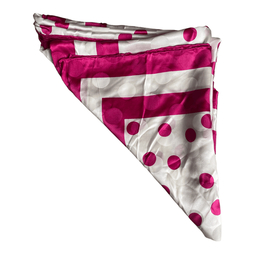 White and Pink Polka Dot Scarf - Ava & Iva