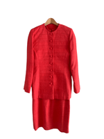 Jenny Edward Moss Linen Dress and Jacket Coral UK Size 12 - Ava & Iva