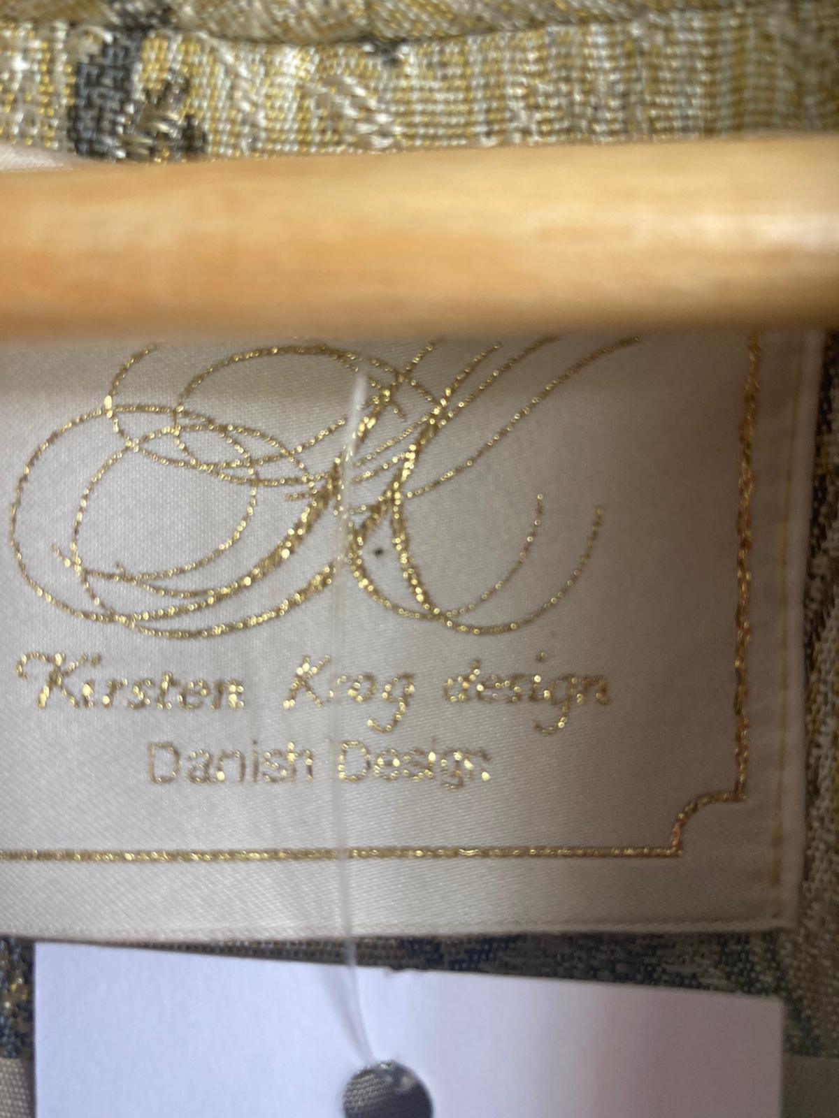 Kirsten Krog Silk Gold two Piece jacket and Sleeveless Top UK Size 14 - Ava & Iva