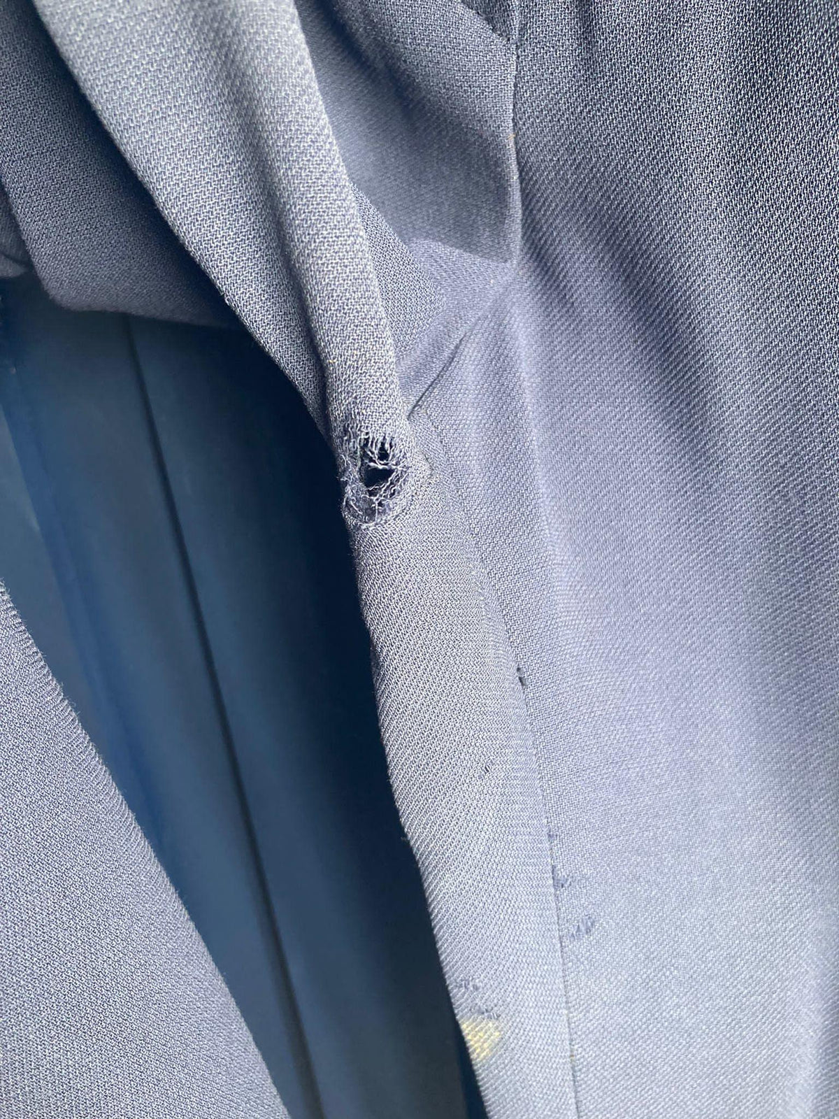 Armani Wool Navy Blue Trouser Suit UK Size 14 - Ava & Iva