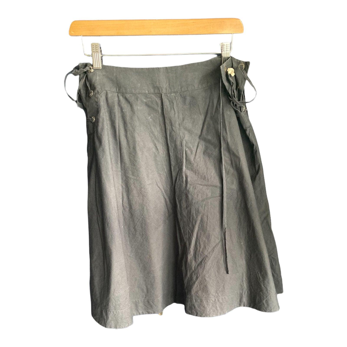 Marni Cotton Black A Line Skirt UK Size 10 - Ava & Iva