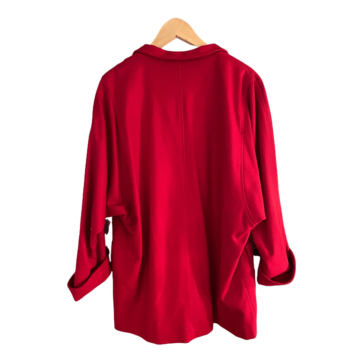 Kristen Black Vintage Union Made Wool Jacket Red Single Breasted Size S - Ava & Iva