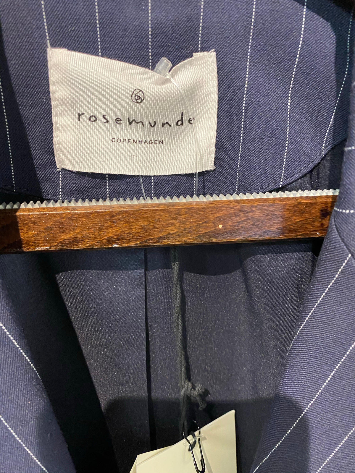 Rosemunde "Vigga" Pinstripe Jacket Navy Uk Size 10 BNWT RRP £164 - Ava & Iva