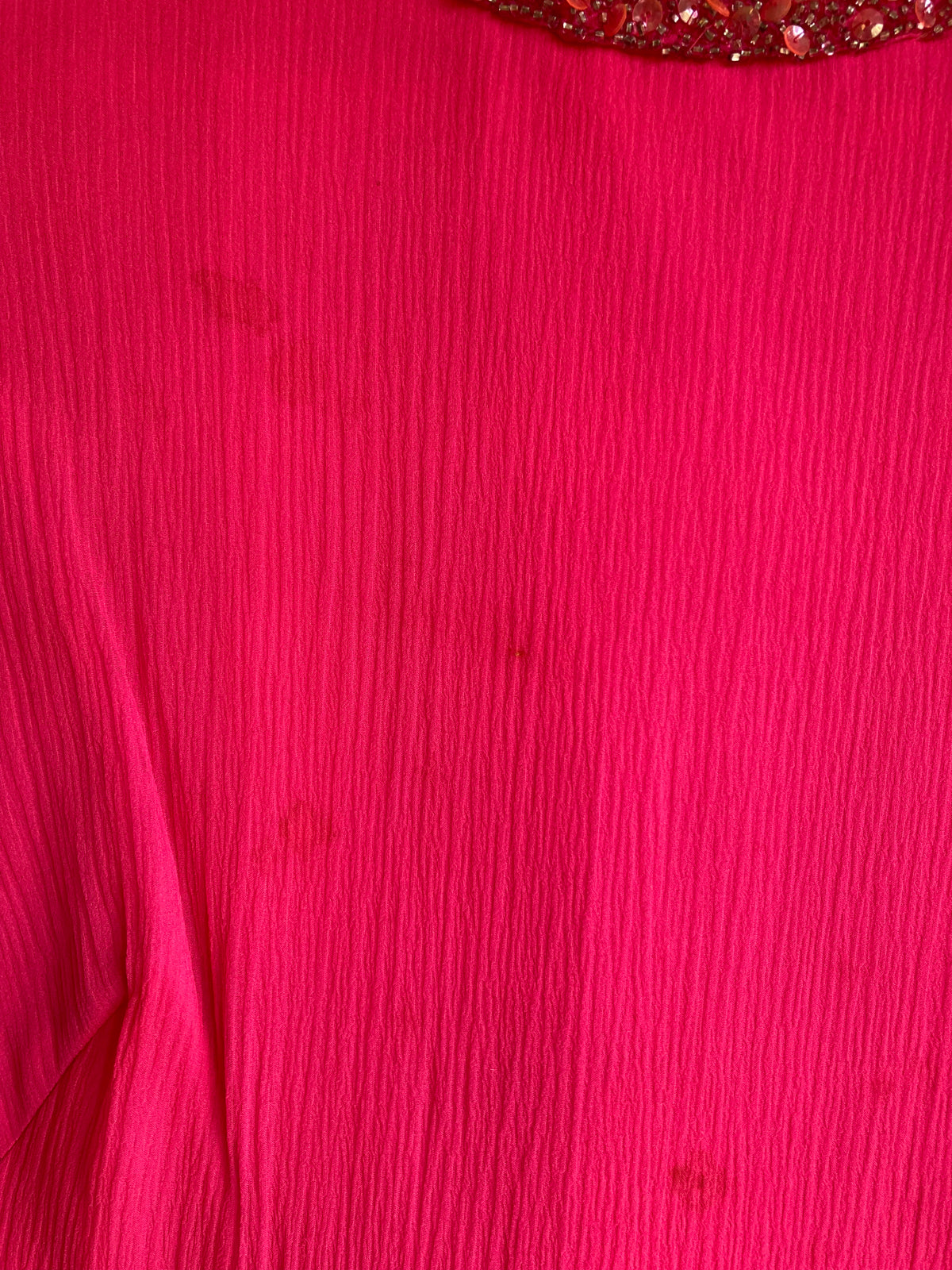 Vintage Cerise Pink Sleeveless Dress UK Size 8 - Ava & Iva