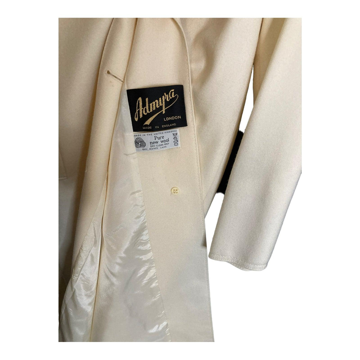 Admyra Wool Pale Yellow Long Sleeved Coat UK Size 12 - Ava & Iva
