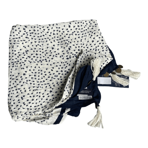 Tommy Hilfiger Black and White Spotted Scarf with Border - Ava & Iva