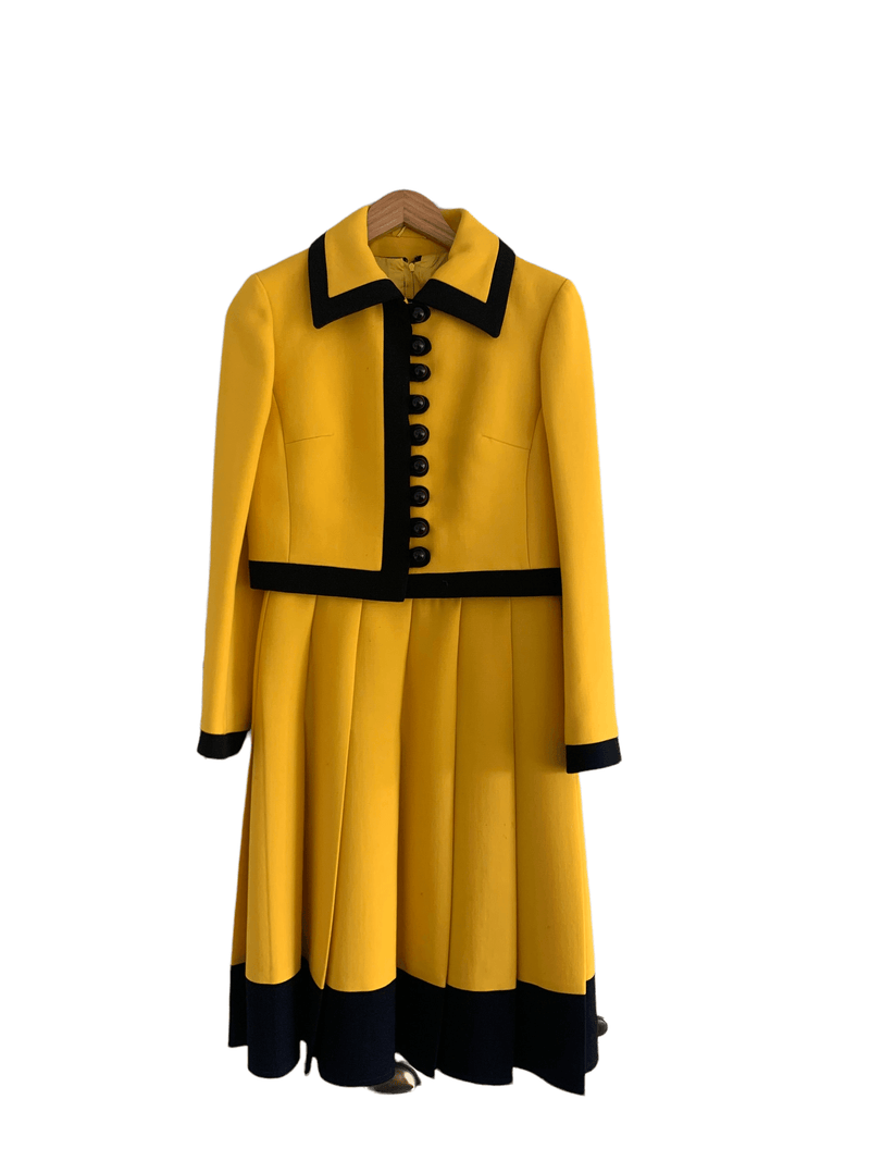 Mansfield Dress and Jacket Yellow and Navy UK Size Small/Medium - Ava & Iva