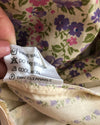 Unbranded Vintage Cotton Long Sleeve Maxi Dress Cream Purple Multi Floral Print UK Size 10-12 - Ava & Iva
