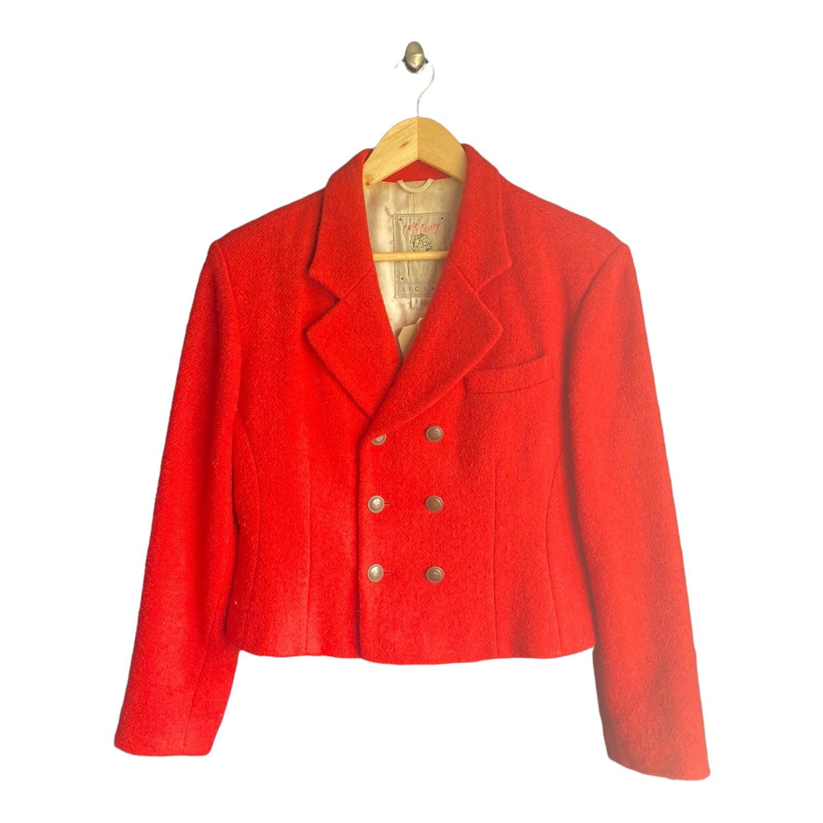 Jigsaw Harris Tweed Wool Red Skirt Suit UK Size 10 - Ava & Iva