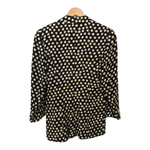 KL by Karl Lagerfeld Vintage Single Breasted Jacket Ble with Cream Spots.  UK SIze 10 - Ava & Iva