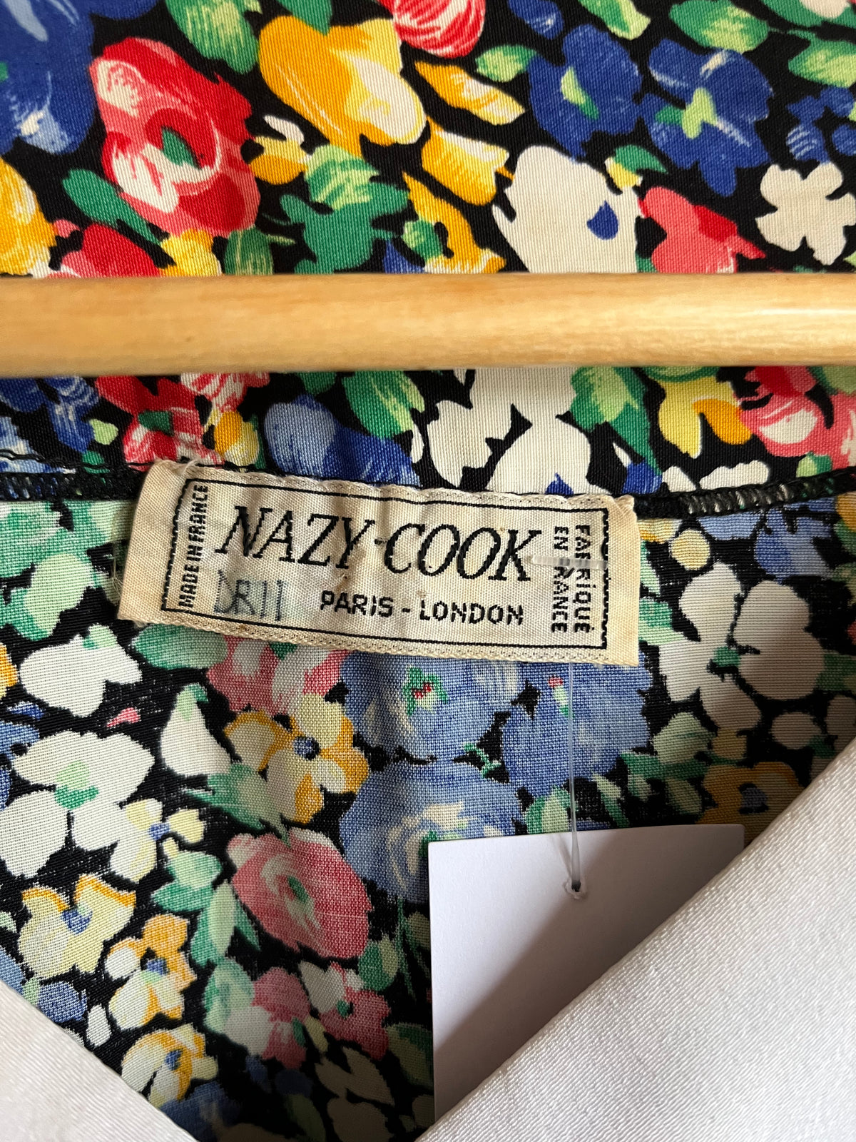 Nazy Cook Cotton Multi-Coloured Floral Short Sleeved Dress UK Size 16 - Ava & Iva