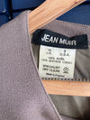 Vintage Jean Muir Wool Taupe Short Sleeved Dress UK Size 10 - Ava & Iva