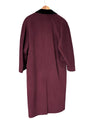 Selfridges Huberman Wool Cashmere Angora Blend Burgundy Long Sleeved Coat UK Size 8 - Ava & Iva