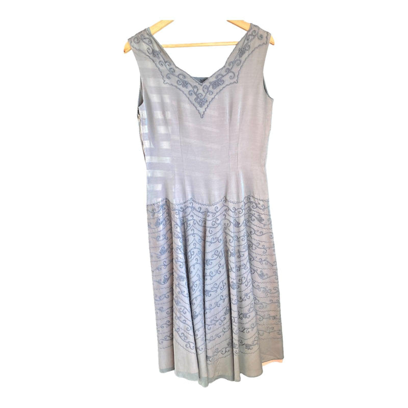 Vintage Grey Sleeveless Dress UK Size 14 - Ava & Iva