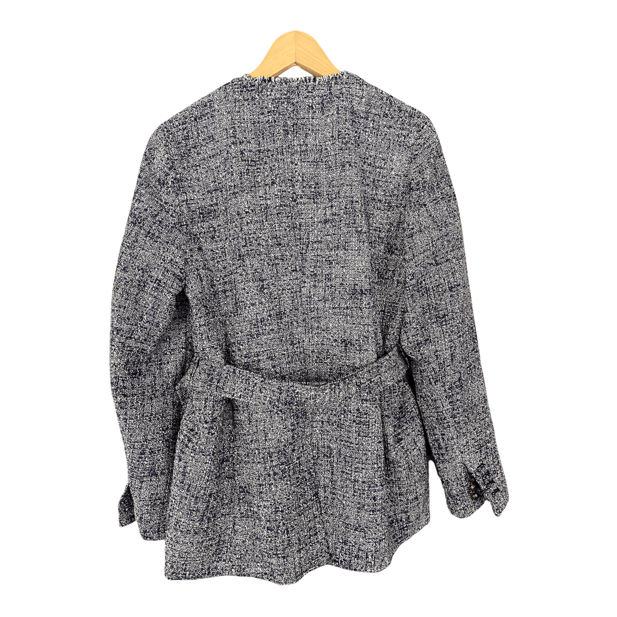 Michael Kors Blue Boucle Style Blue Jacket with Brass Buttons US8 UK Size 12 - Ava & Iva