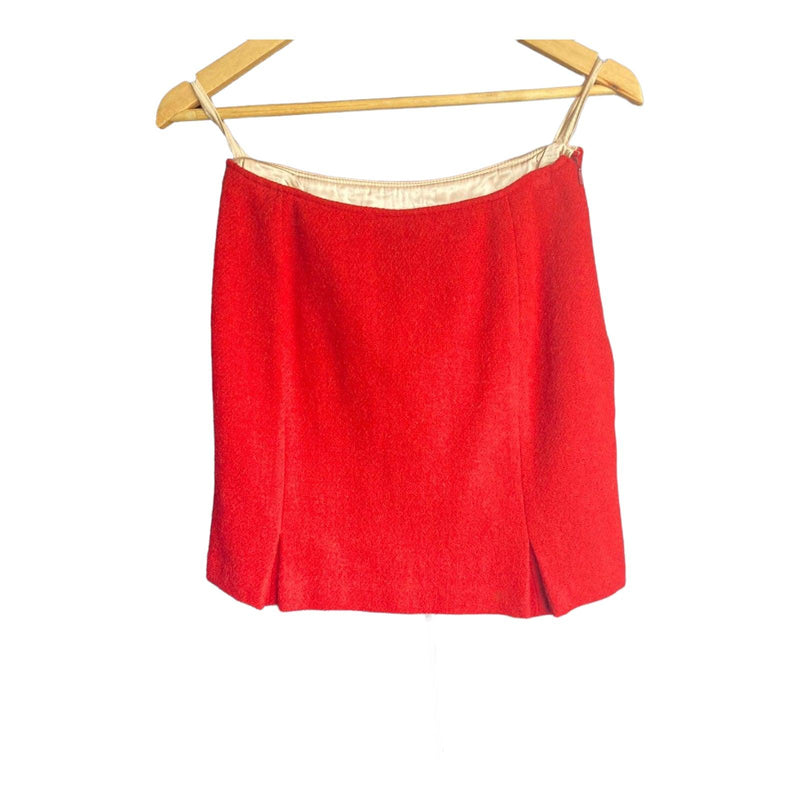 Jigsaw Harris Tweed Wool Red Skirt Suit UK Size 10 - Ava & Iva