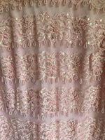 Vintage Ellis Pink Beaded Sleeveless Occasion Dress UK Size 8 - Ava & Iva