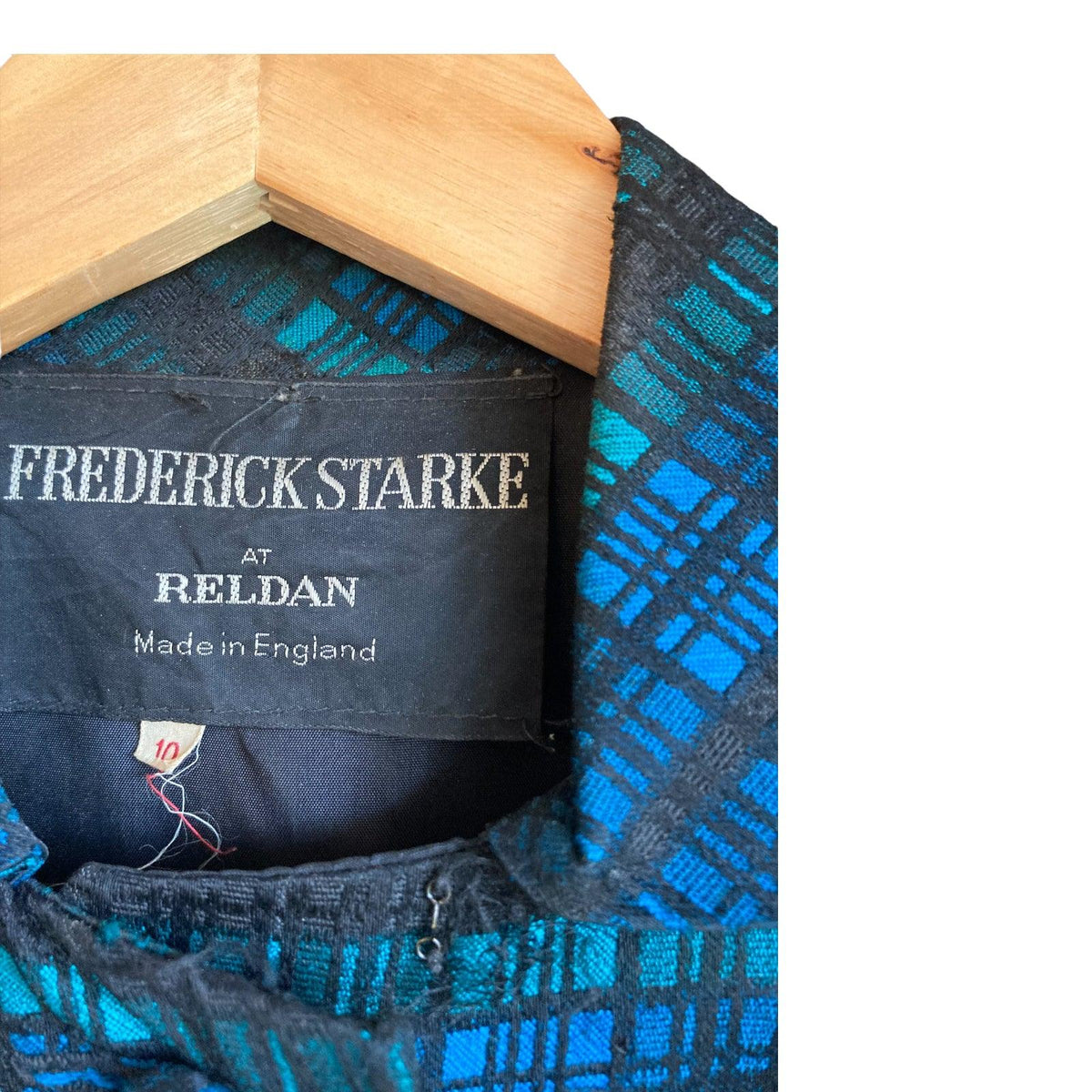 Frederick Starke Blue And Green Tartan Sleeveless Dress UK Size 10 - Ava & Iva