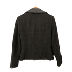 Ronit Zilkha 100% Wool Jacket Dark Grey Check UK Size 10 - Ava & Iva