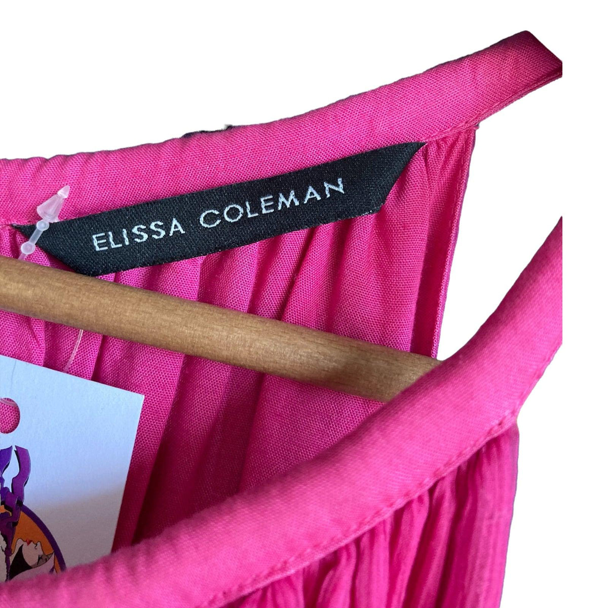 Elissa Coleman Silk Cerise Pink Sleeveless Dress UK Size 10 - Ava & Iva