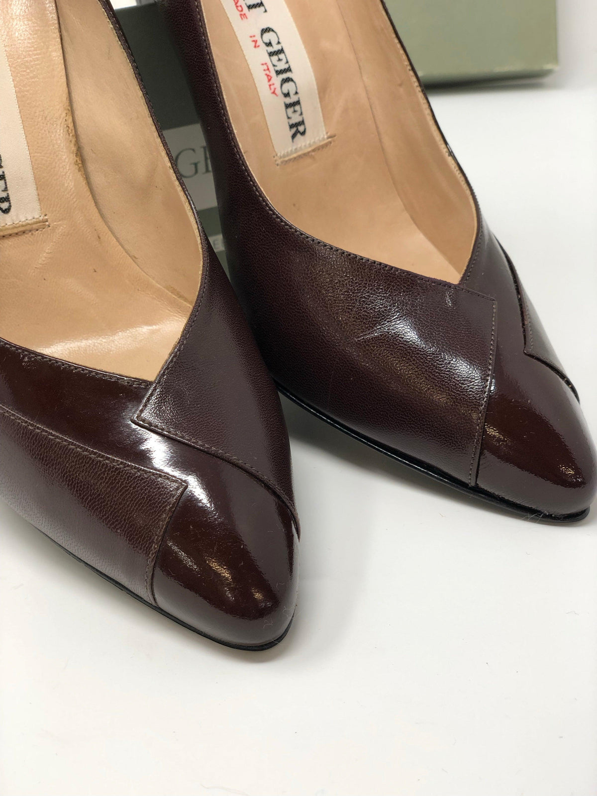 Kurt Geiger Court Shoes Leather Brown UK 3.5 - Ava & Iva