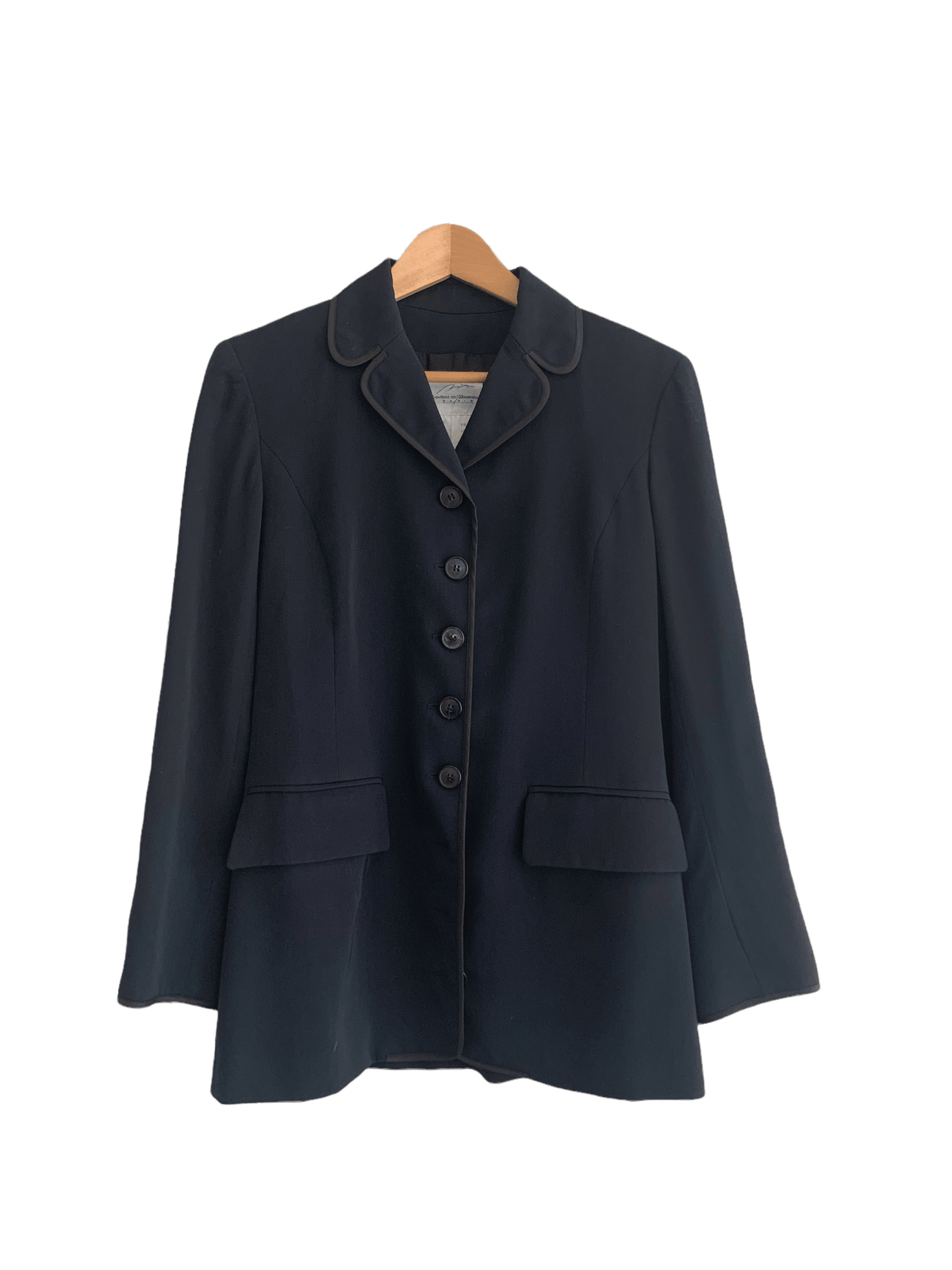 Myrene De Premonville Single Breasted Jacket Navy UK Size 12 - Ava & Iva