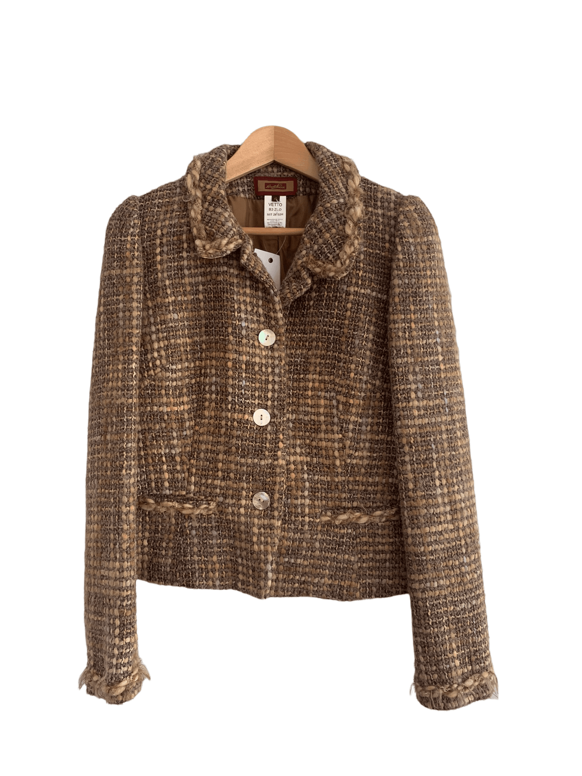 Renato Nucci " Chanel" Style Wool Jacket Brown UK Size 12 - Ava & Iva