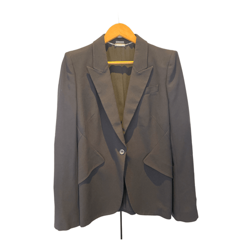Alexander McQueen Single Breasted Jacket Black Size 46 - Ava & Iva