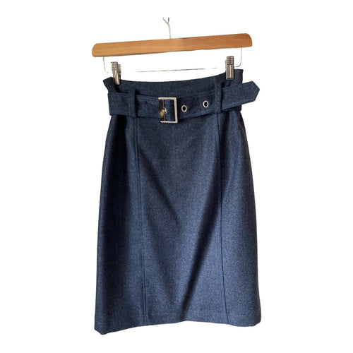 Dubarry Wool Blue Straight Skirt UK Size 6 - Ava & Iva