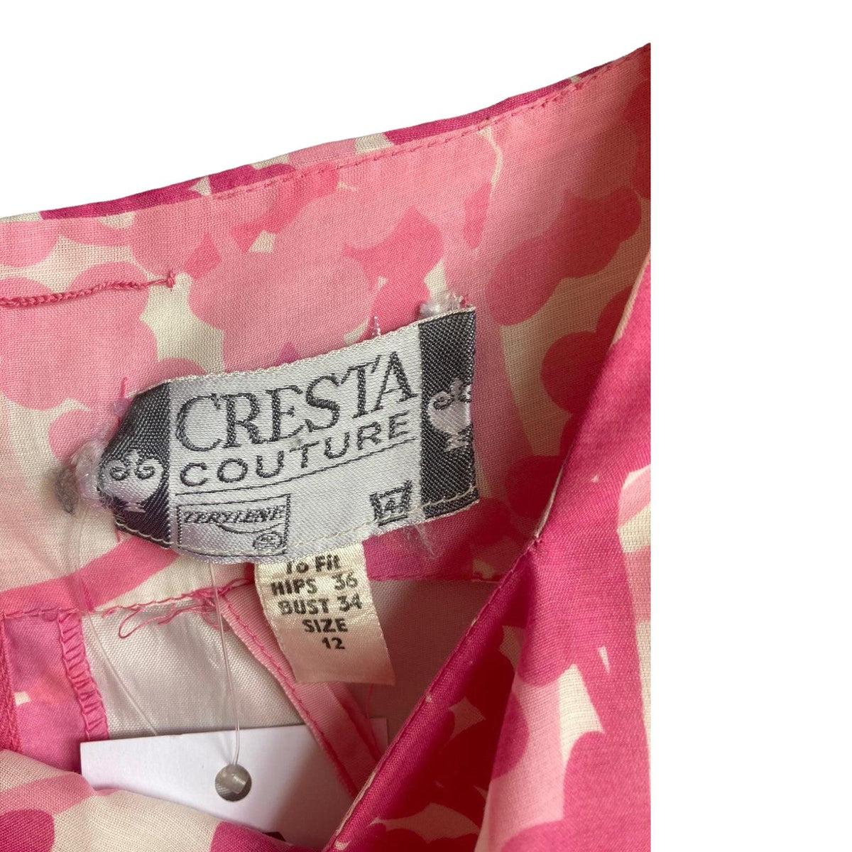 Cresta Couture Pink And White Sleeveless Dress size 36 UK Size 12 - Ava & Iva