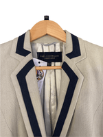 Paul Costelloe Dressage 100% Linen Blazer Single Breasted Taupe UK Size 12 - Ava & Iva