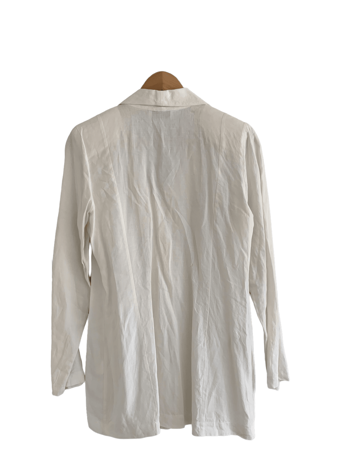 Anne Fortaine Single Breasted 100% Linen Jacket Cream Size 1 UK Size 12 - Ava & Iva