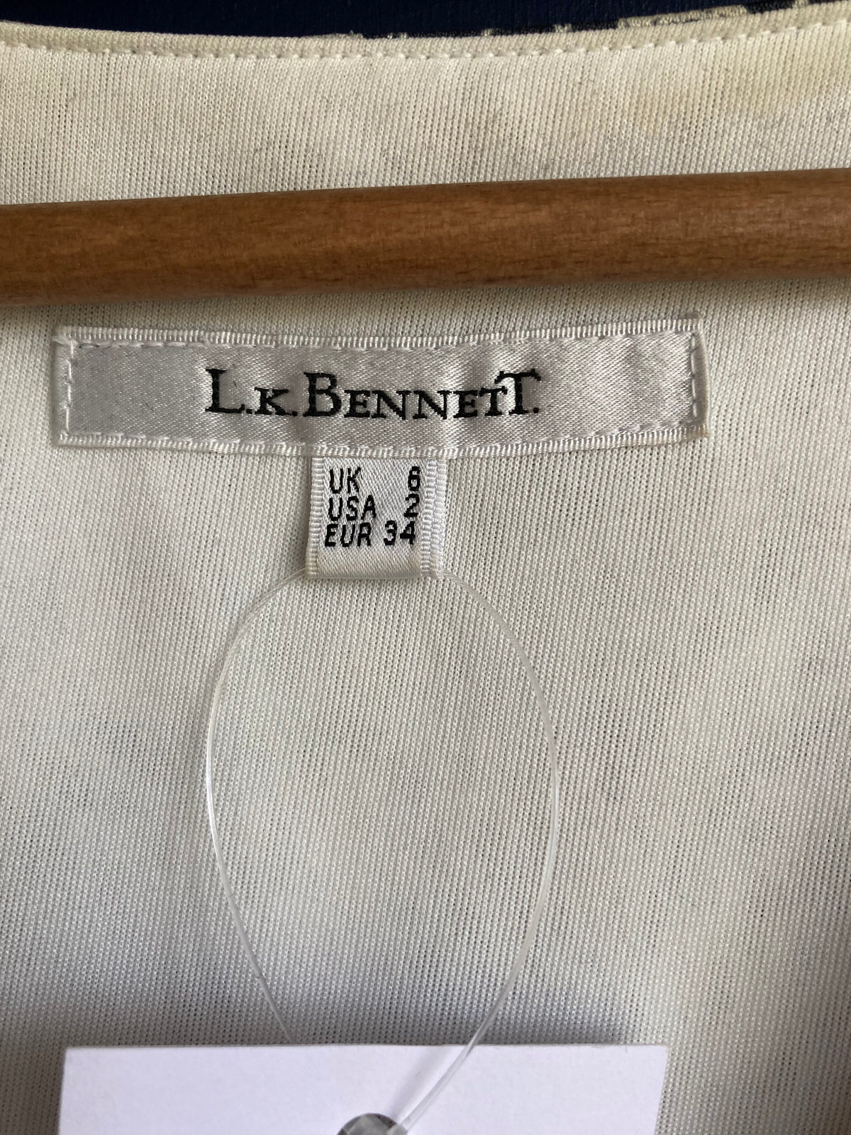 L K Bennett Silk Charcoal Floral Sleeveless Dress UK Size 6 - Ava & Iva