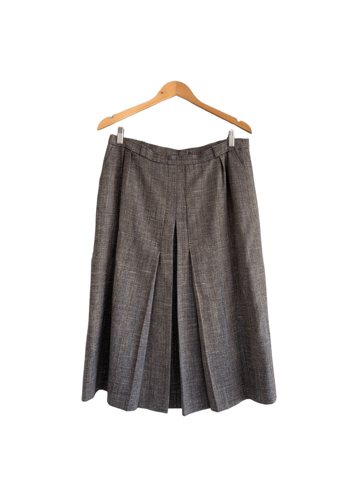 Linen/Wool Mix Skirt Suit Grey Size UK Medium/Large - Ava & Iva