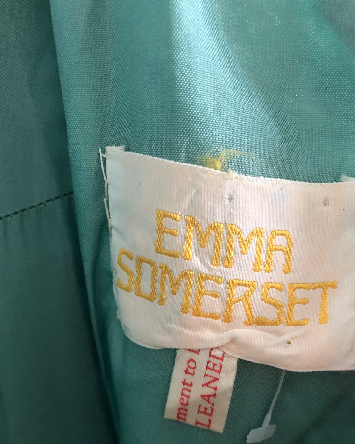 Emma Somerset Vintage 100% Silk Sleeveless Evening Gown Maxi Dress Floral Embroidered Emerald Green Metallic UK Size 12-14 - Ava & Iva