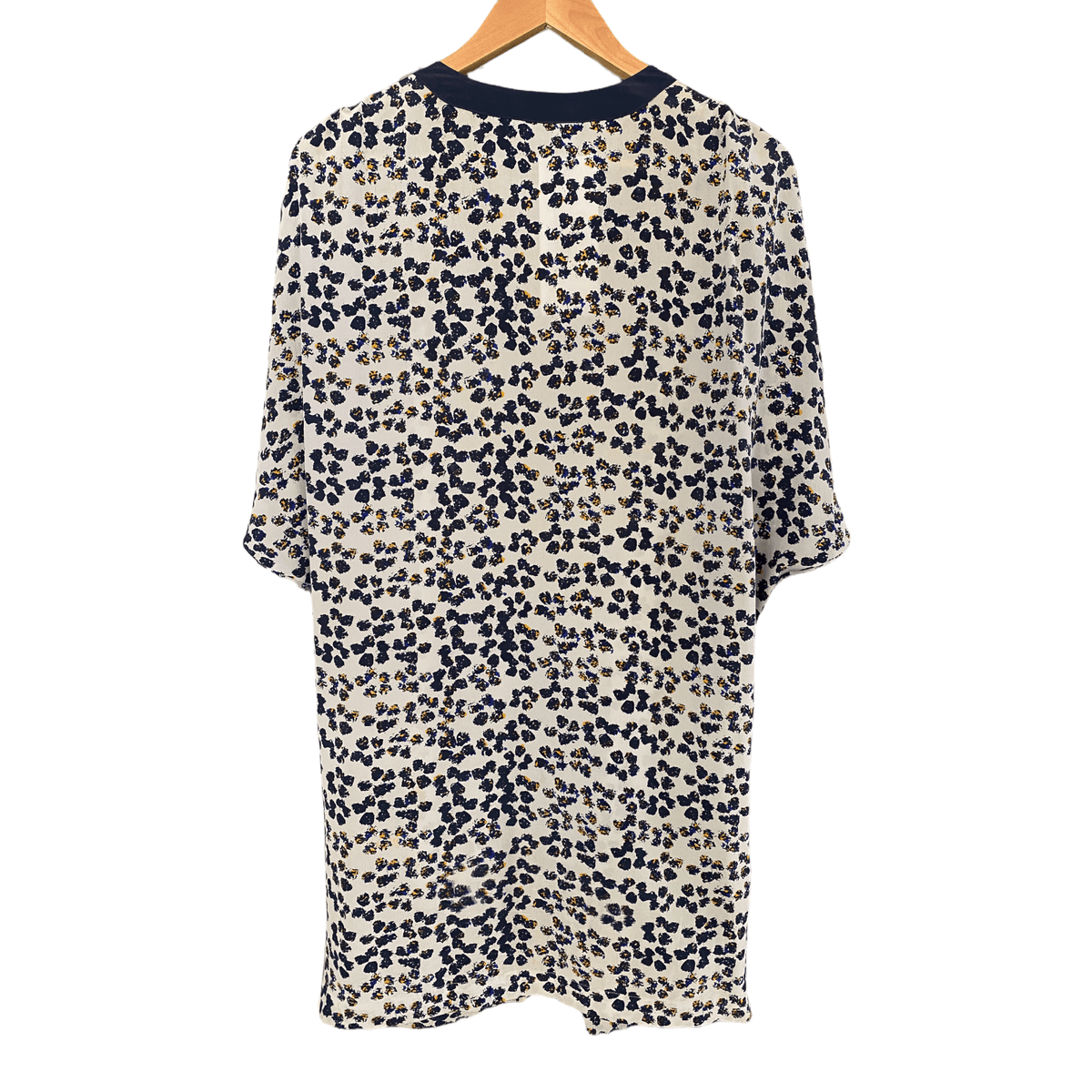 Whistles 100% Silk Dress Blue Abstract Pattern with Pockets UK Size 10 - Ava & Iva