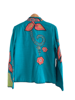 Indigo Moon Embroidered Jacket Blue UK Size S - Ava & Iva