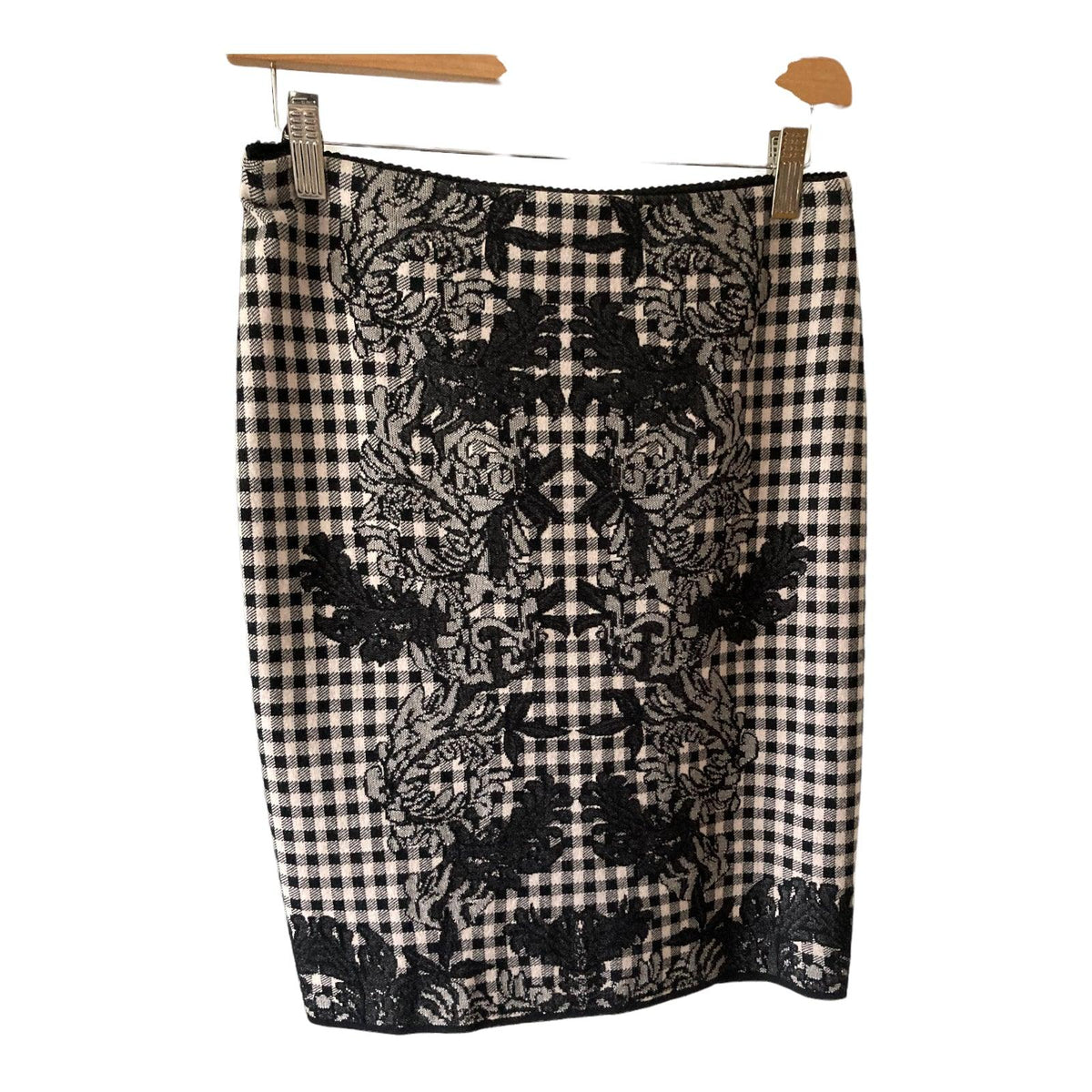 Marccain Black & White Patterned Straight Skirt UK Size 10 - Ava & Iva