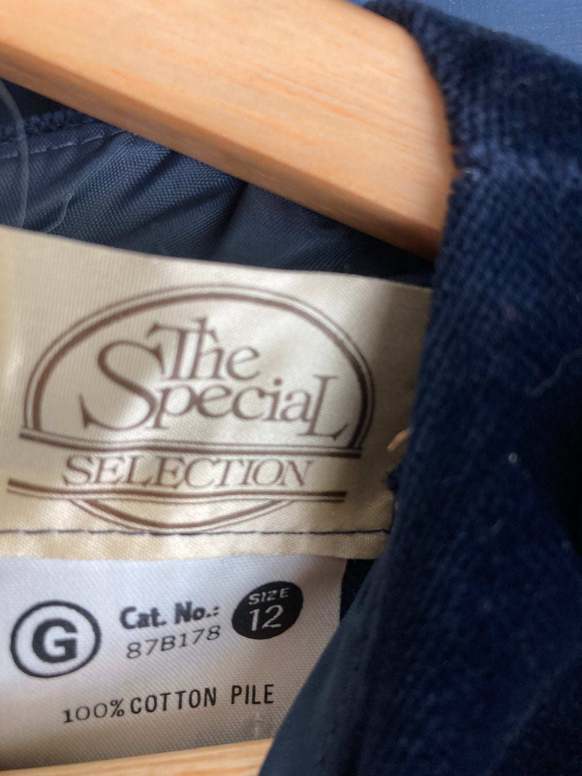 The Special Selection Cotton Dark Blue Long Sleeved Dress UK Size 12 - Ava & Iva