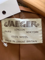 Vintage Jaeger 100% Wool Jacket and Skirt Suit Brown UK Size 14 - Ava & Iva