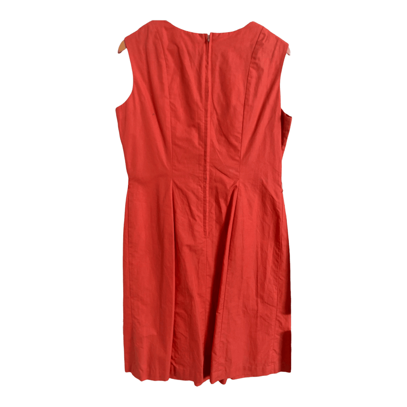 Sanfor Vintage 100% Cotton Shift Dress Coral Pink UK Size 16-18 - Ava & Iva